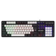 Клавиатура Defender тёмный Knight GK-077 RU проводная белый с чёрным