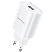 Адаптер Сетевой - Borofone BN1, 1USB/2.1A белый