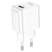 Адаптер Сетевой - Hoco C98A, 1USB/3A/QC3.0  белый