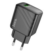 Адаптер Сетевой - Hoco CS21A, 1USB/3A/QC3.0 чёрный