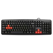 Клавиатура Nakatomi Navigator KN-02U проводная чёрная с красным