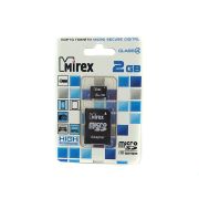 Карта памяти 2GB - Mirex карта памяти microSDHC с адаптером