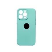 Чехол iPh 13 Pro силикон SC бирюзовый с защитой камеры с лого