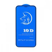 Защитное стекло для iPh 12/12 Pro чёрное 6D TM