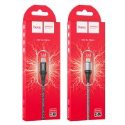 Кабель USB - MicroUSB Hoco X50, 2.4A, 1м, серый