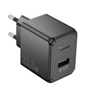 Адаптер Сетевой - Hoco CS17A, 1USB/3A/QC3.0 чёрный