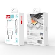 Адаптер Сетевой с кабелем Lightning/USB - X|O|Life L078, 2USB/2.4A/12W белый