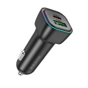 Адаптер Автомобильный - Borofone BZ28A, 1USB/1USB-C/QC3.0/PD30W чёрный