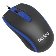 Мышь проводная Perfeo Profil чёрная/синяя