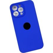 Чехол iPh 14 Pro Max силикон SC синий яркий с защитой камеры с лого