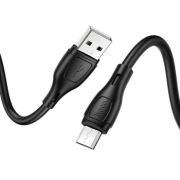 Кабель USB - MicroUSB Hoco X61, 2.1A, 1м, силиконовый, чёрный