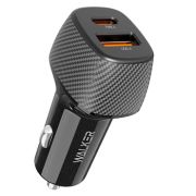 Адаптер Автомобильный - Walker WCR-35, 1USB/1USB-C/QC3.0/PD48W чёрный
