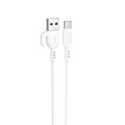 Кабель USB - Type-C Borofone BX91, 3A, 1м, белый