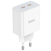 Адаптер Сетевой - Hoco C108A, 2USB-C/PD35W белый