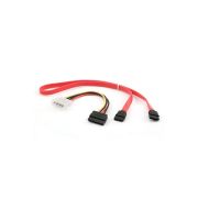 Комплект кабелей SATA Cablexpert интерфейсный 7pin/7pin и питания 4pin/15pin
