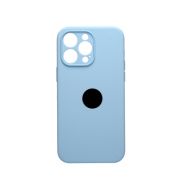 Чехол iPh 14 Pro Max силикон SC голубой небесный с защитой камеры с лого