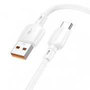 Кабель USB - Type-C Borofone BX93, 3A, 1м, 27W белый