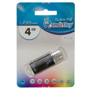 Накопитель USB 4Gb Smartbuy V-Cut чёрный